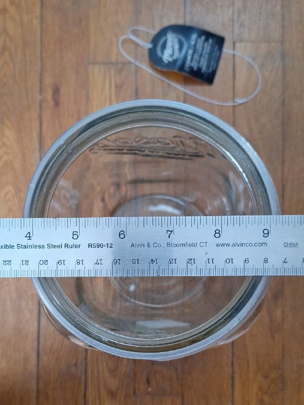 Mason Clear Glass Storage Jar with Silver Metal Lid